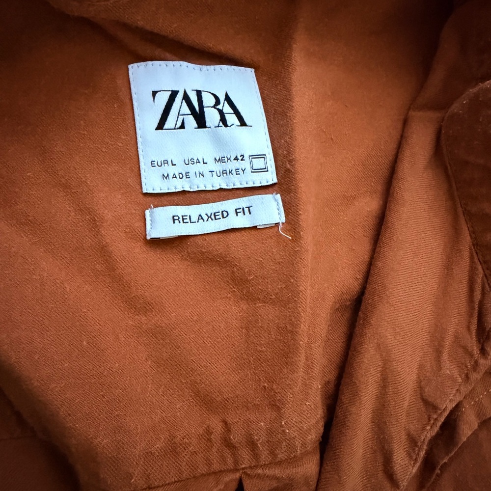 Zara Men's Rust Button Down Shirt - Picture 3 of 4